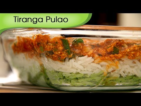 Tiranga Pulav - Vegetarian Tricolor Rice - Recipe by Ruchi Bharani...