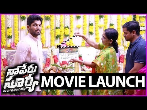 Allu Arjun's Naa Peru Surya Naa illu India Movie Launch/Opening Video | Vakkantham Vamsi