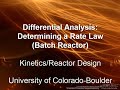 Differential Analysis: Determining Rate Law for a Batch Reactor