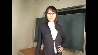 Shiny pantyhose and high heels school teacher uniform in japanese vintage  progr