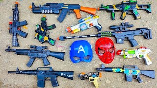 Tembak Plastik Nerfgun Seperti Watergun, Soft Bullet, Sniper, Ak47, M16, Machine Gun, Nerf