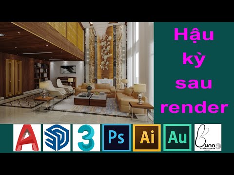 Photoshop hậu kỳ sau render