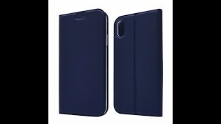 Leather Wallet Case Card Holder Flip Cover For iPhone XS Max XR X 6 7 8 Plus Samsung Galaxy S10 S10e