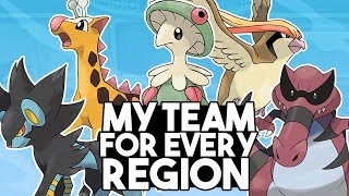 My Pokemon Team For Every Region