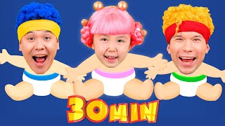 Mommy & Db Heroes To The Rescue! Diaper Time | Mega Compilation | D Billions Kids Songs