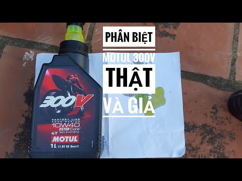 Cách phân biệt nhớt Motul 300V hàng xịn và hàng giả