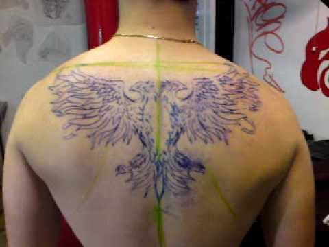 lush albanian eagle tattoo step 1