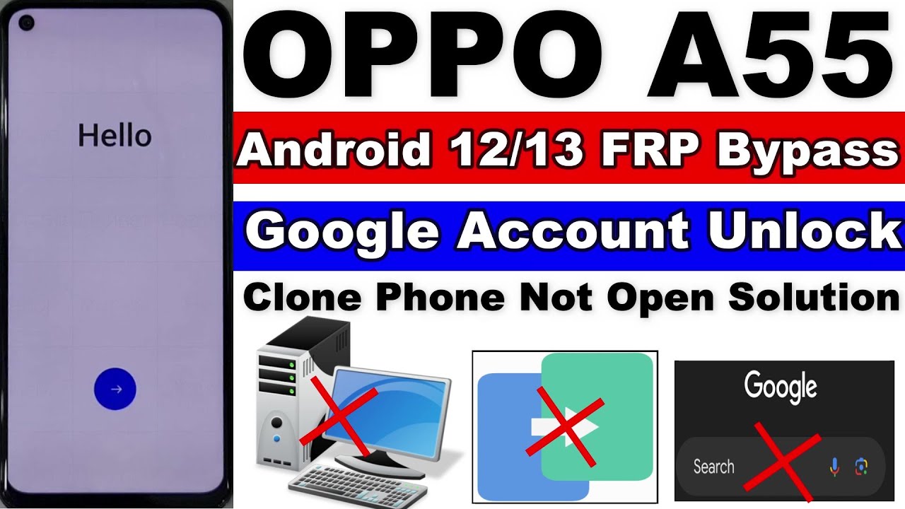 OPPO A55 FRP Bypass | Clone Phone Not Open Solution | OPPO A55 FRP Bypass | Clone Phone Not Open Solution |