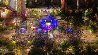 Aerial View of Siyum and Bonfire and Crown Heights - 2022