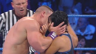 John Cena surprises Vickie Guerrero with a kiss: SmackDown, Dec. 21, 2010 John Cena surprises Vickie Guerrero with a kiss: SmackDown, Dec. 21, 2010