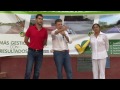 Presidente Juan Manuel Santos en la plaza principal de Algarrobo, Magdalena