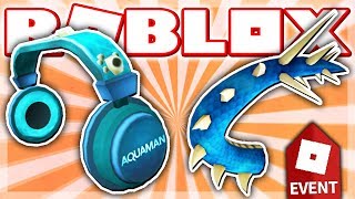HOW TO GET THE AQUAMAN HEADPHONES & WATER DRAGON TAIL!! (Roblox AQUAMAN EVENT 2018 - Booga Booga)