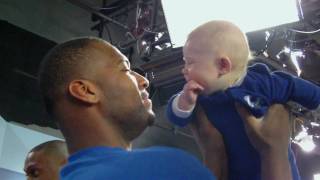Demarcus Cousins At The Hoops For Haiti Telethon Entertaining Uk's Biggest 4 Month Old Fan 