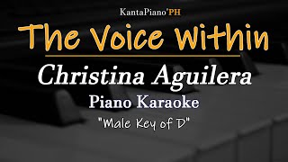 The Voice Within Christina Aguilera - Male Key Piano Karaoke