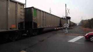 Bnsf Es44Ac & Sd70Mac Head North Plymouth W Csx Coal Train N956
