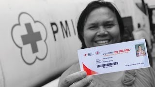 Cash Voucher For Victims Of Sinabung Volcanic Eruption Pmi & Australian Red Cross