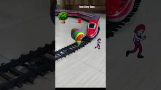 Rainbow Tornado Is Following The Woman Near The Track And The Train Is Approaching Fast 360
