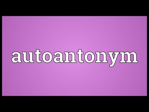 Header of Autoantonym