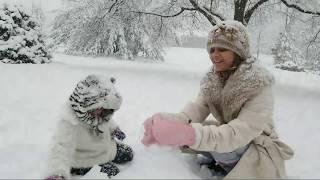 Maryam And Fatima are playing in a heavy snow storm Maryam And Fatima are playing in a heavy snow storm