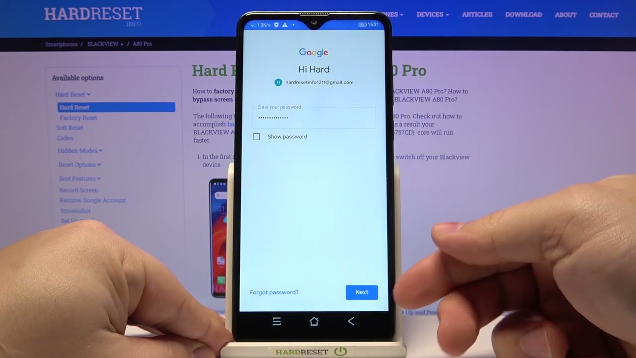 How to Remove Google Account on BLACKVIEW A80 Pro / Add How to Remove Google Account on BLACKVIEW A80 Pro / Add
