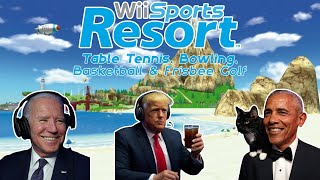 Presidents Play Wii Sports Resort Table Tennis, Bowling, Basketball & Frisbee F