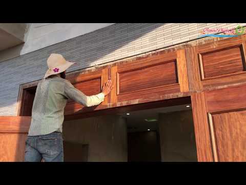 Cửa gỗ lim 4 cánh phòng khách tầng 2 - Barbers of ironwood doors 4 wings living room