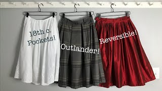3 Ways to Make a Modernized/18th Century Skirt (18th c. Pockets, Outlander-style