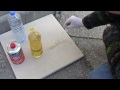 nettoyer de la peinture a l'eau sur du carrelage