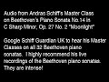 Andras Schiff's lecture on Beethoven's Moonlight Sonata