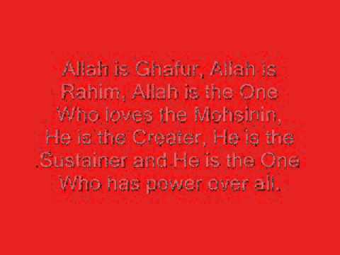 Beautiful naat with lyrics - Give thanks to Allah - Zain Bhika...