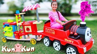 KunKun Play Selling Food Toys Shopping Cars Kid Ride on Power Wheels