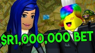 I BET ITSFUNNEH 1 MILLION ROBUX SHE CAN'T BEAT ME