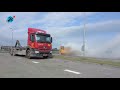 Container in brand op A9 bij Heiloo