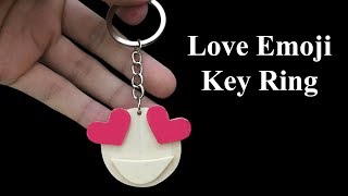 How to make key ring (love emoji ) , art and crafts, diy easy craft ideas