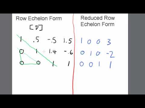 echelon to form row solve how