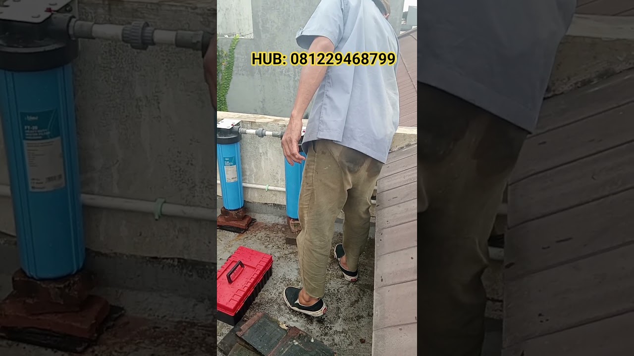 instalasi tabung housing ke FRP.#filterair #airro instalasi tabung housing ke FRP.#filterair #airro