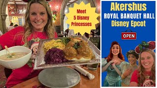 Akershus Royal Banquet Hall Disney Epcot Norway Ariel Jasmine Aurora Snow Whitefull Tour