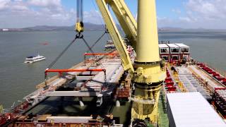 Jumbo Jubilee Lifts And Discharges Wharf Deck