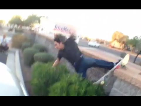 Skater Physically Assaults A Bush!