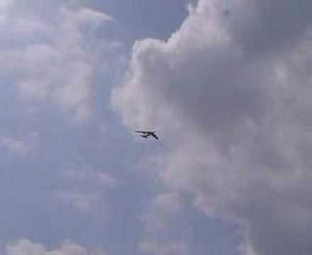 Giant B-52 model airplane flight