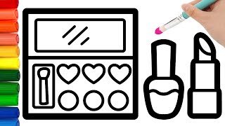 Bolalar Uchun Boyanish Va Rang Berish Toplamlarini Qanday Chizish Mumkin .How To Draw Makeup
