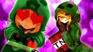 GETTING IN BED WITH ANIME CREEPER!! | Minecraft A Dimensional Disaster (Beta version) #1