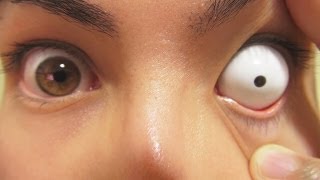 How to: Insert And Remove White Sclera Contact Lenses (Fxeyes)