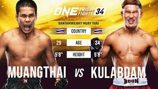 Nasty Elbow Knockout Muay Thai War Between Muangthai & Kulabdam