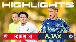 Highlights Jong Fc Utrecht - Jong Ajax Keuken Kampioen Divisie