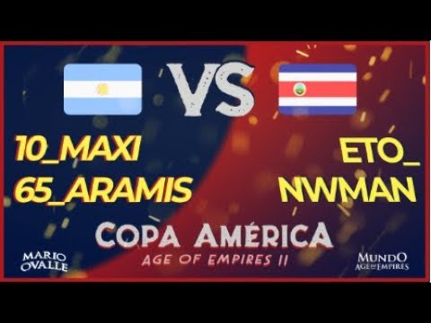INICIA LA COPA AMERICA ARGENTINA VS COSTA RICA BO5 AGE OF EMPIRES 2