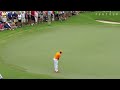 Rickie Fowler holes a lengthy birdie putt on No. 10 at TOUR Championship
