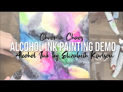 Chroma Chaos | Alcohol Ink Art | Painting Video | Elizabeth Karlson