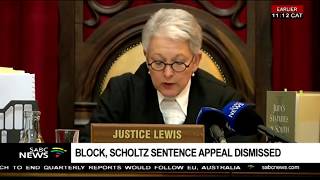 Block, Scholtz sentence appeal dismissed