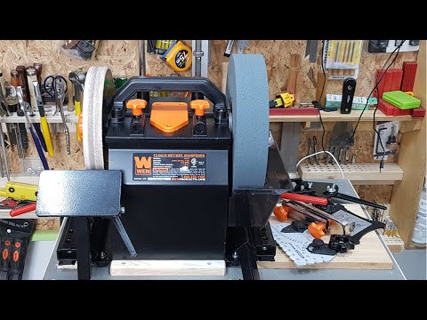WEN 4270 Sharpener Unboxing & Wood turning Tools Grinding Jig kit setup.